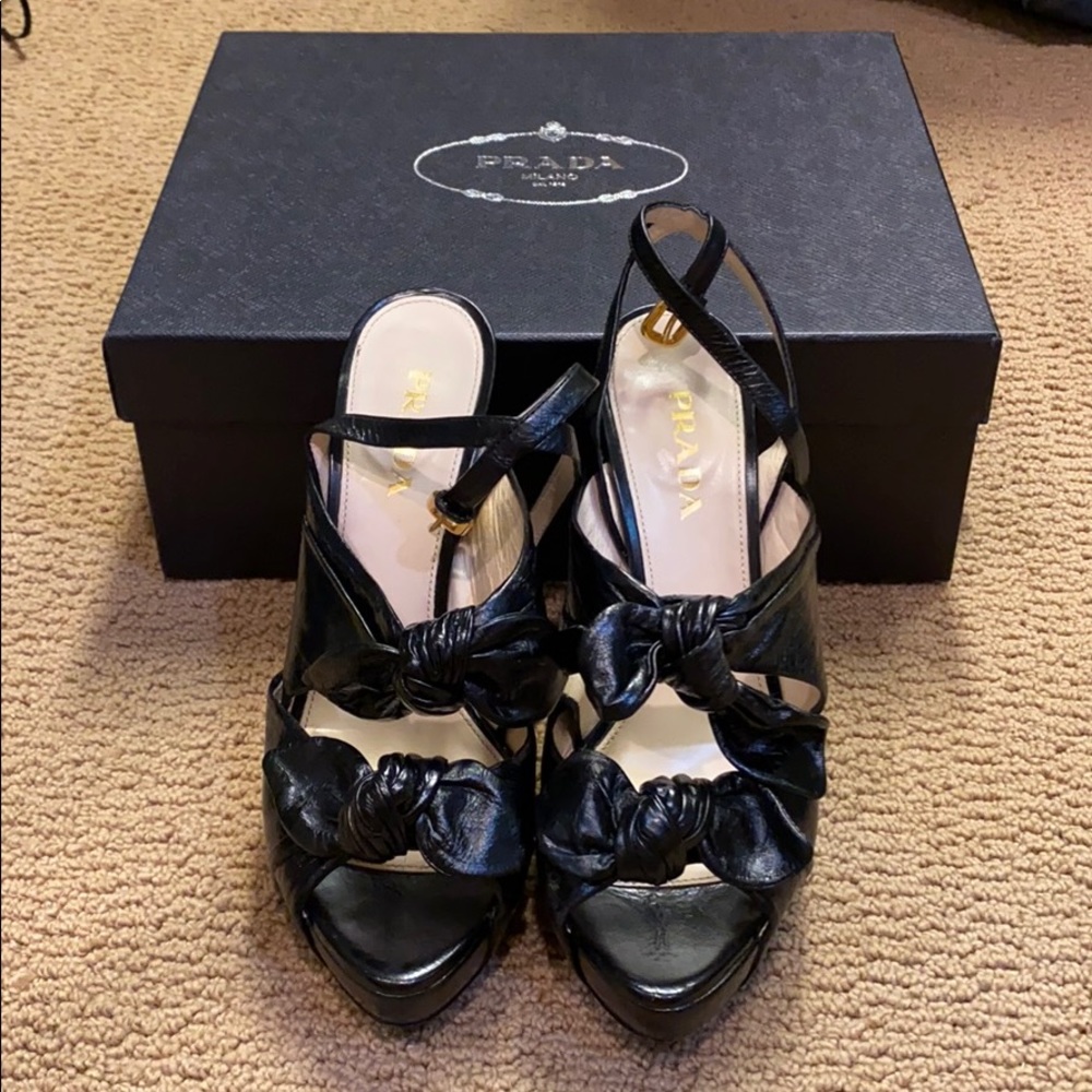 Prada leather platform